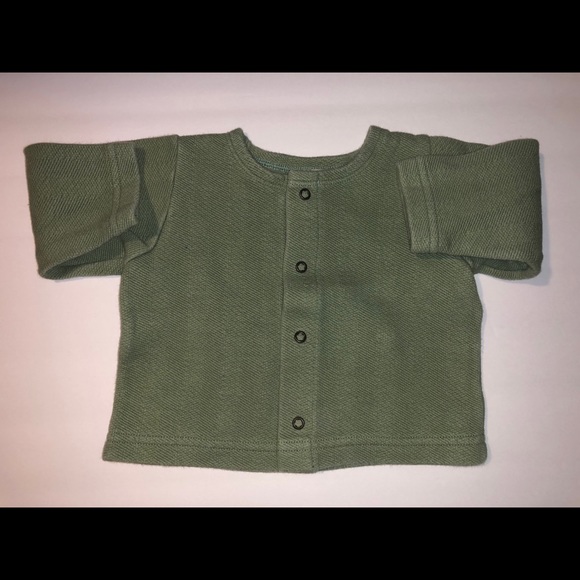 Petit Bateau Baby Unisex Long Sleeve Button-Down Shirt-Classic & Soft | Size 6 M - Picture 3 of 3